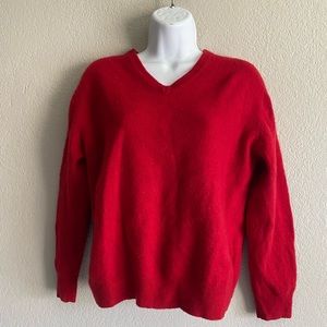 Cashmere v neck casual pullover sweater